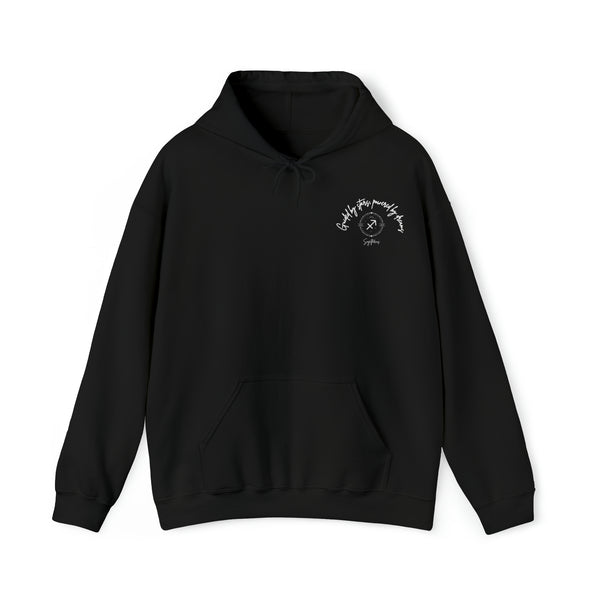Sagittarius Hoodie, "Guided by stars, powered by dreams." 2 sided, Unisex, Available in Multilple Colors, Sizes S to 5XL