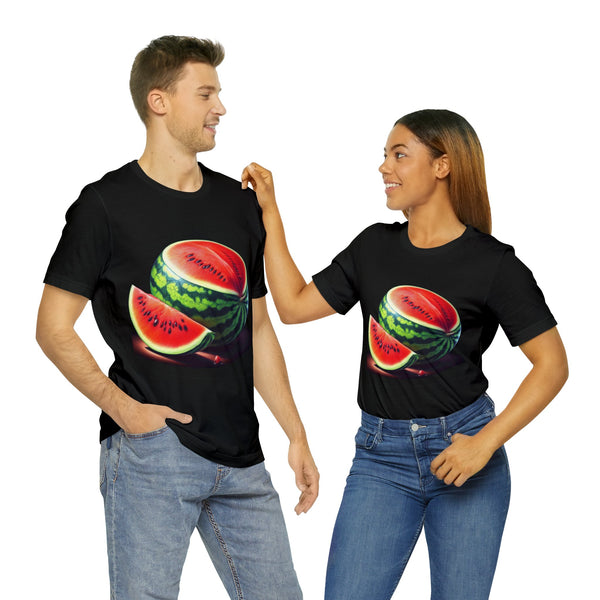 Watermelon black T-shirt, Unisex,  size S to 3XL