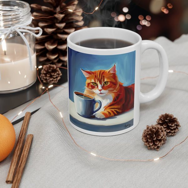 'Do Not Touch My Mug', funny cat Mug, 11 oz Coffee Mug