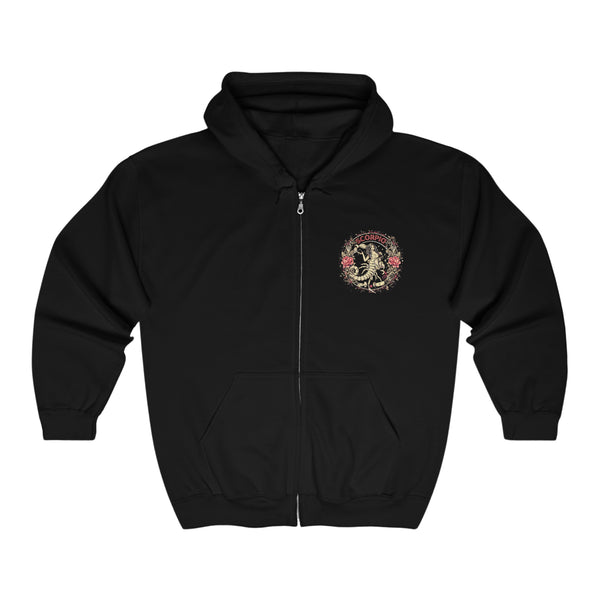 Scorpio Astrology Hoodie, 2 sided, Zip-up, Scorpio by birth and choice, Unisex - Sizes S to 5XL, Multiple Colors